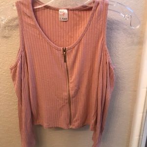 I Jonah shoulder less crop top